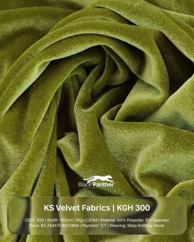 KS Velvet Fabric KGH 300 | 300 GSM | 150 cm Width | Garments, Upholstery & Home Decor in Surat